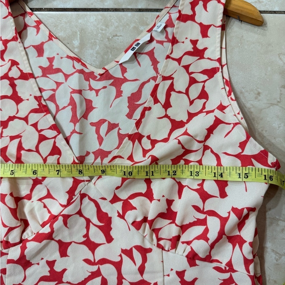 UNIQLO Size-S Floral Sleeveless Dress - Red and White - Picture 7 of 10